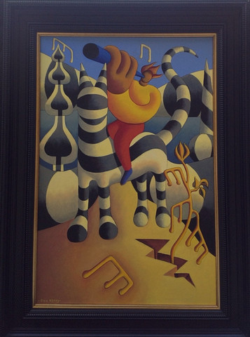 MOUNTED SOFT MUSICIAN WITH NOTES